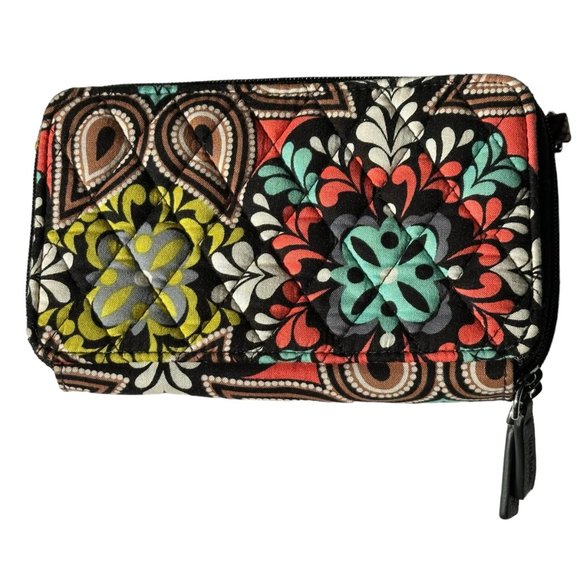 Two-Piece Vera Bradley Set Retired Sierra Villager Tote Bag Crossbody Wallet EUC - Picture 15 of 16